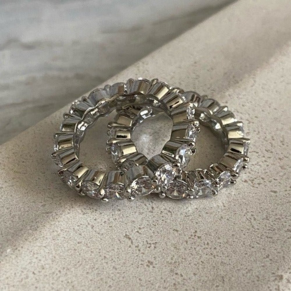 Eternity Ring Silver Color size 6